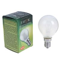 Лампа накаливания Favor Р45 Шар ДШМТ Е14 220В 60Вт 640Лм 2700К 45х78мм картинка 